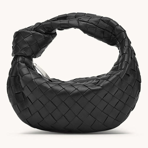 WW | Luxuriöse Geflochtene Handtasche Mit Knopfdetail