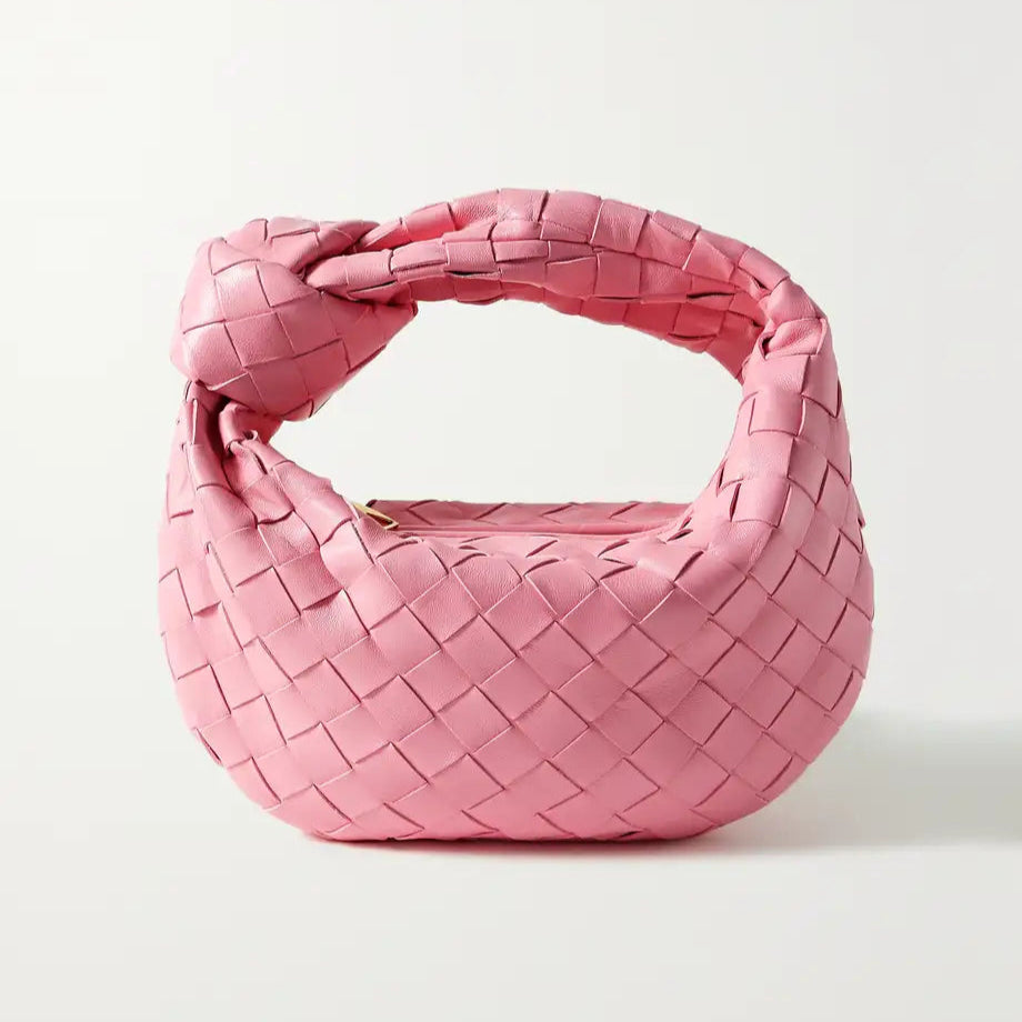 WW | Luxuriöse Geflochtene Handtasche Mit Knopfdetail