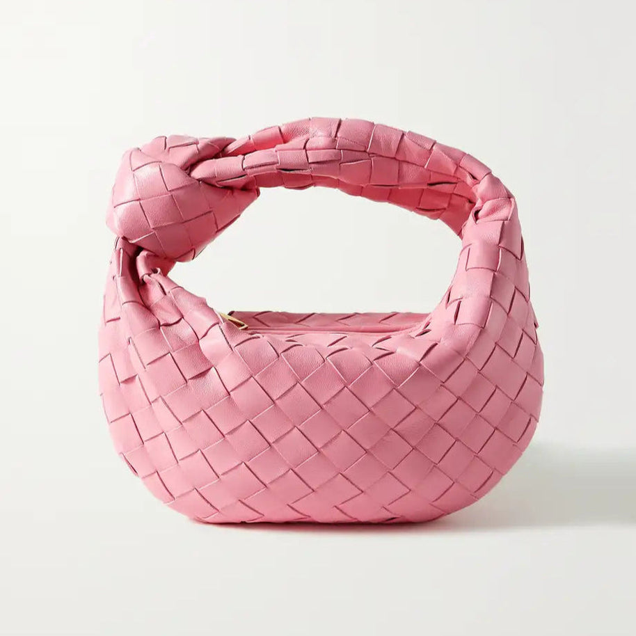WW | Luxuriöse Geflochtene Handtasche Mit Knopfdetail