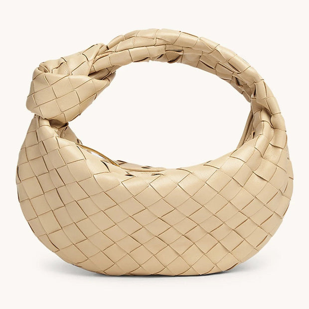 WW | Luxuriöse Geflochtene Handtasche Mit Knopfdetail
