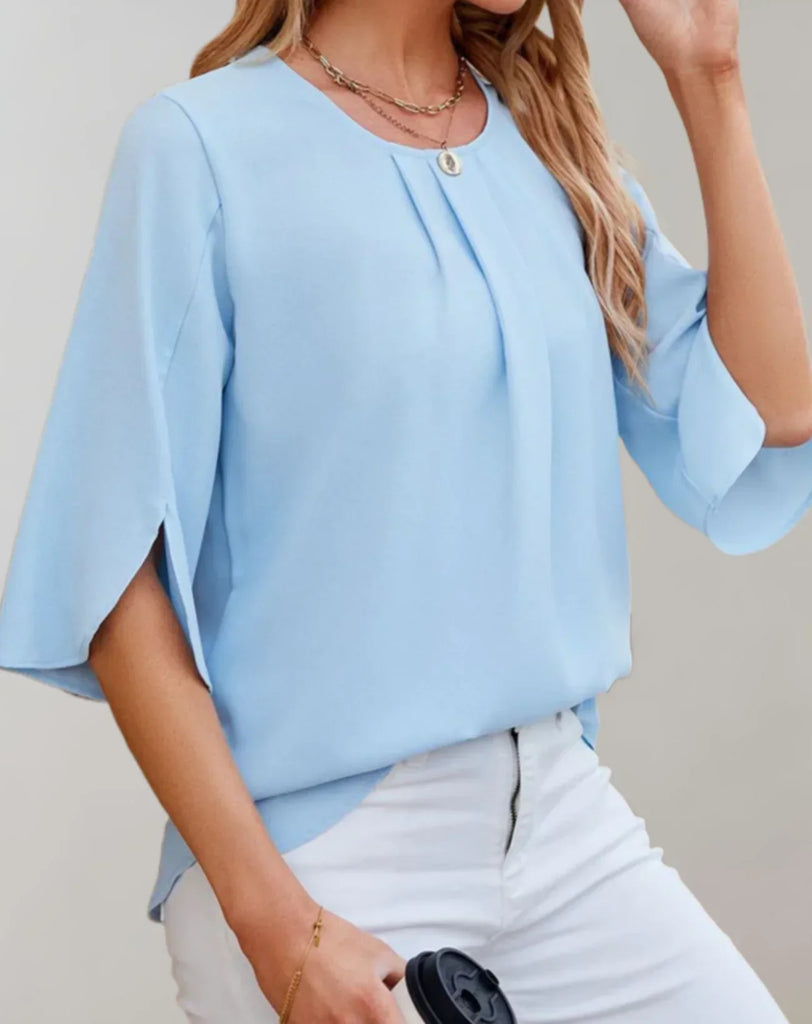 WW | Chiffonbluse mit Glockenärmeln