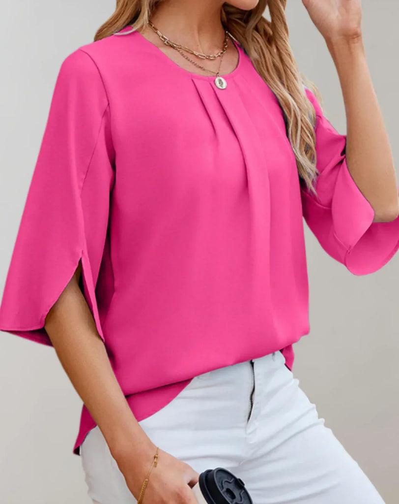 WW | Chiffonbluse mit Glockenärmeln