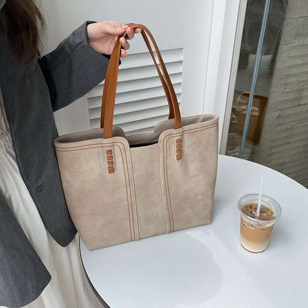 WW | Minimalistische Kunstleder Tragetasche für Frauen
