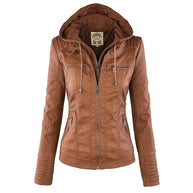 WW | Elegantes Motorradjacke Mit Kapuze Aus Hochwertigem Leder
