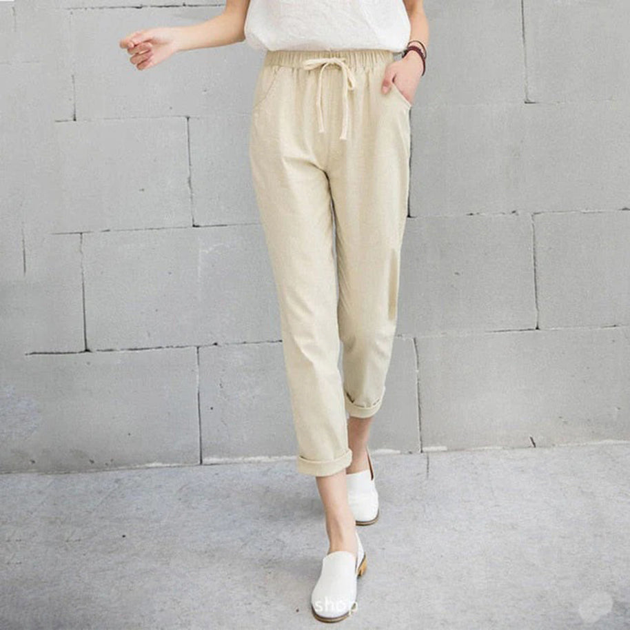 WW | Bequeme Damenhose in Schwarz, Khaki Und Blau