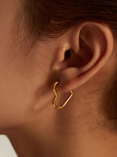 WW | Ohrringe Gold in Herzform Aus Hochwertiger Qualität