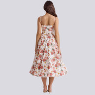 WW | Stilvolle V-Ausschnitt A-Linien Maxi Kleid