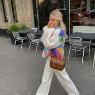 WW | Mehrfarbiger Cardigan Für Frauen