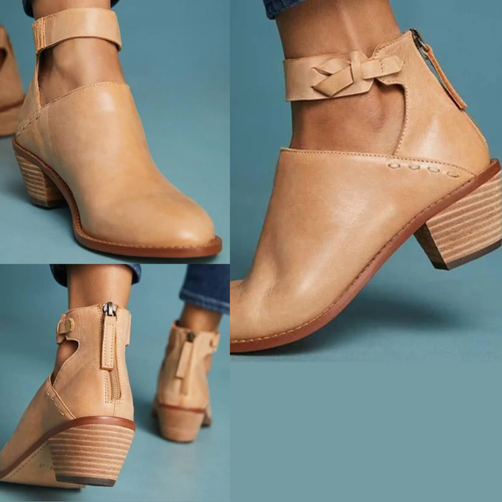 W&W Mode | Bequeme Damenschuhe mit Absatz und Reißverschluss.