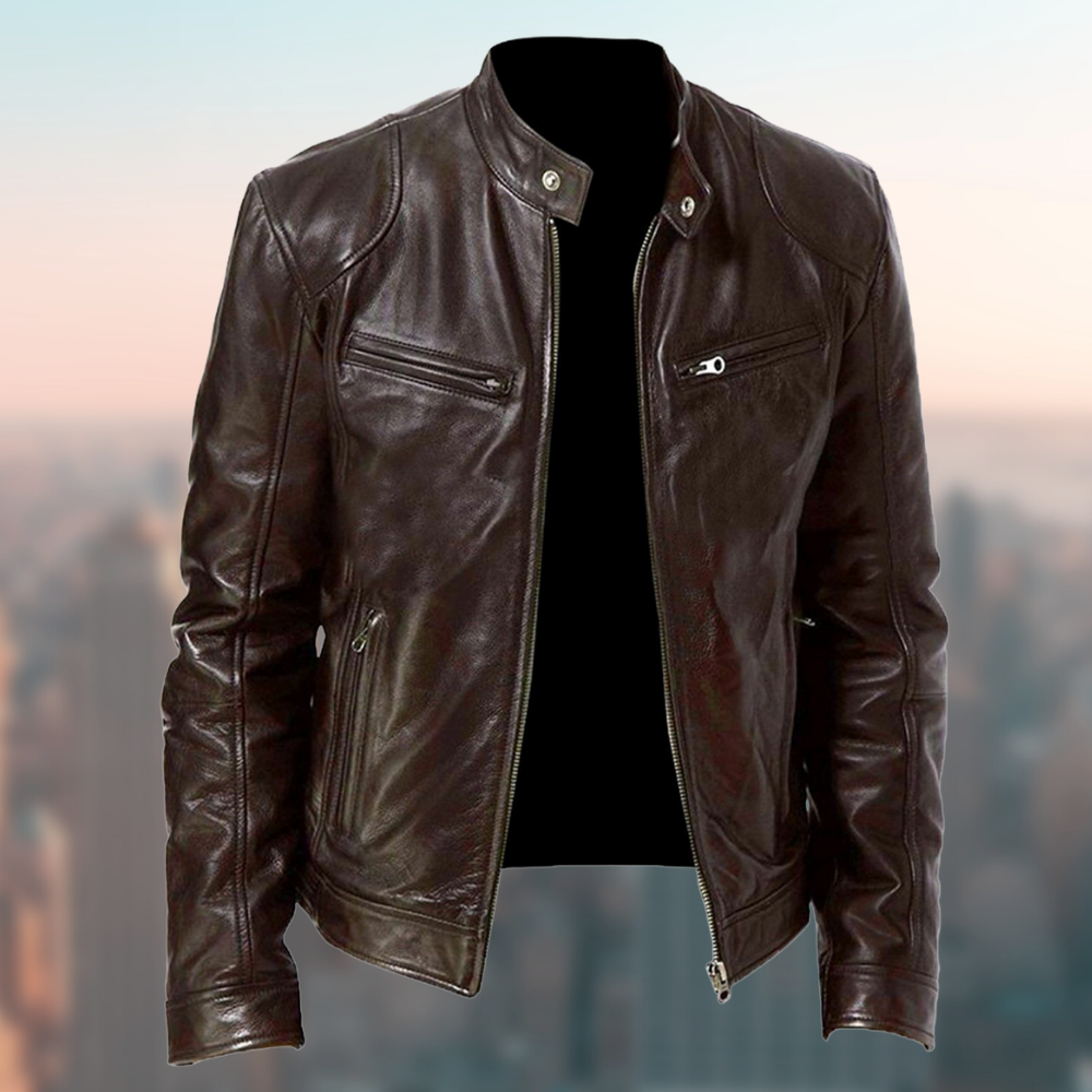 WW | Modische Lederjacke Für Männer