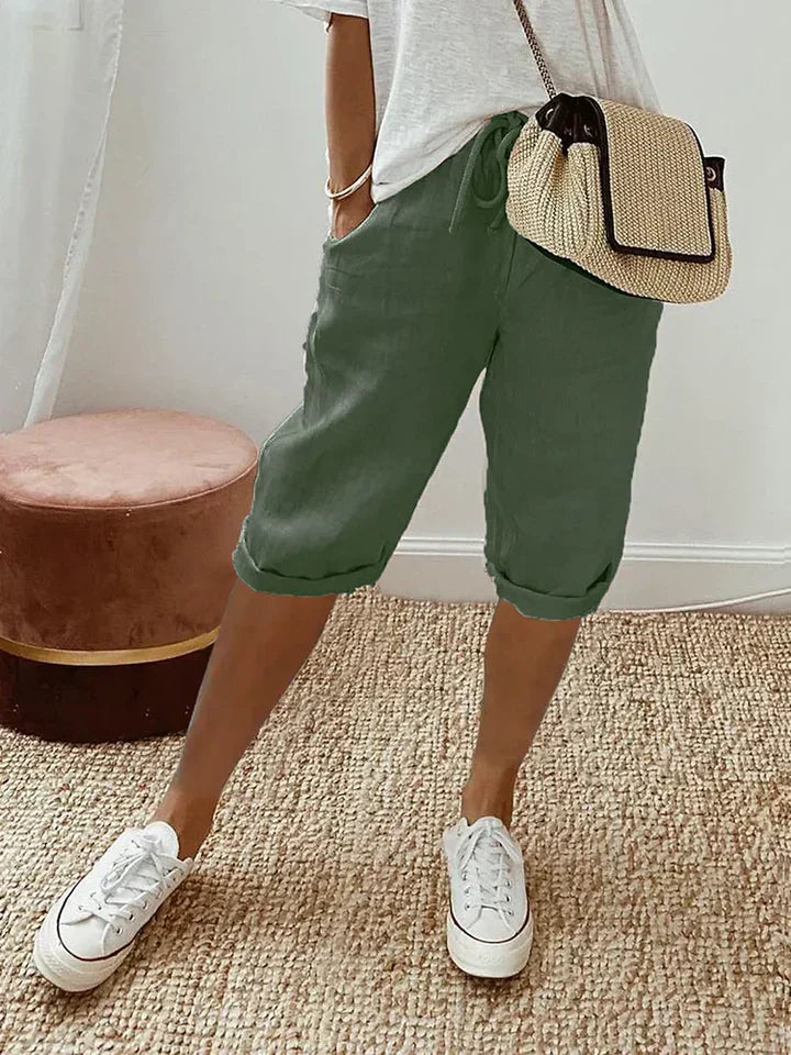 WW | Shorts aus Baumwolle und Leinen für Frauen