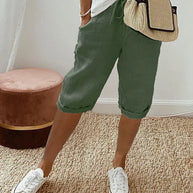 WW | Shorts aus Baumwolle und Leinen für Frauen