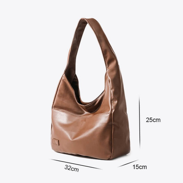 Hobo-Umhängetasche aus Kunstleder Kuriertasche