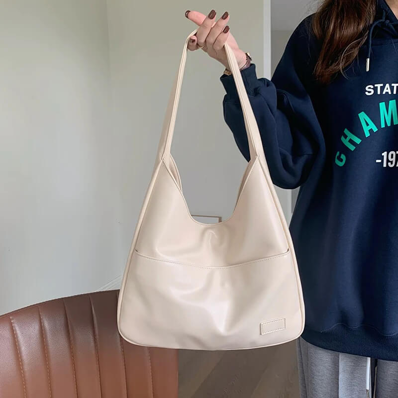 Hobo-Umhängetasche aus Kunstleder Kuriertasche