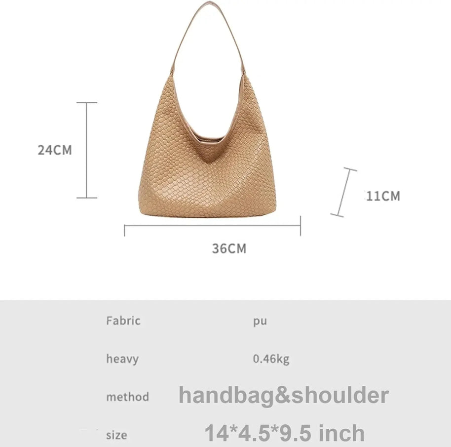 WW | Tasche Vegan Leder Alltag Gewebte Tasche Schultertasche
