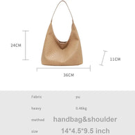 WW | Tasche Vegan Leder Alltag Gewebte Tasche Schultertasche