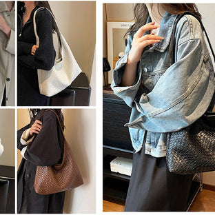 WW | Tasche Vegan Leder Alltag Gewebte Tasche Schultertasche