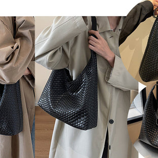 WW | Tasche Vegan Leder Alltag Gewebte Tasche Schultertasche