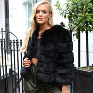 WW | Warm Kurz Flauschige Jacke Kunstpelzmantel für Damen