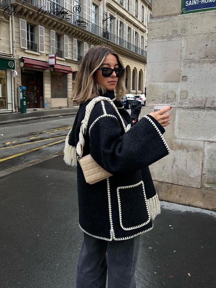 W&W Mode - Statement-Jacke mit Halstuch