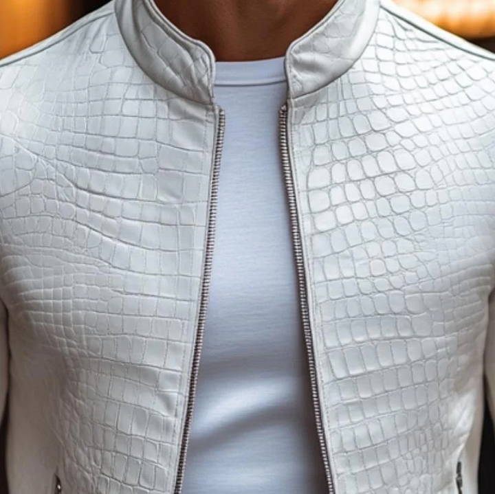 W&W Mode | Luxuriöse Kroko Lederjacke