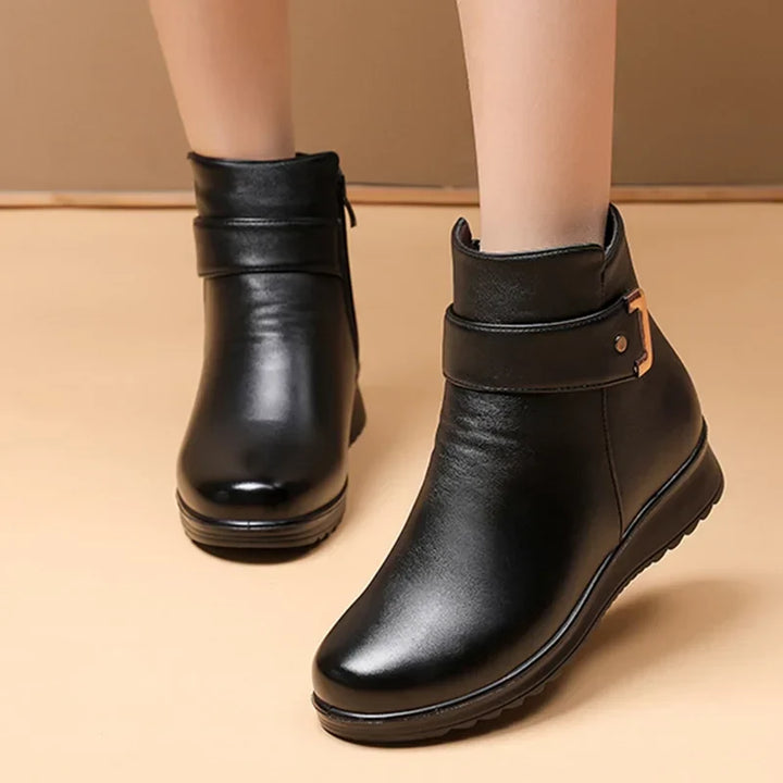 W&W Mode | Leah Orthopädische Wollstiefel mit Metallschnalle