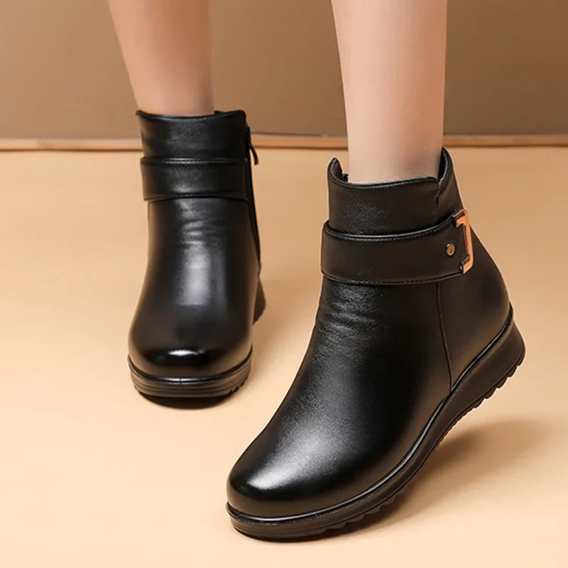 WW | Leah Orthopädische Wollstiefel mit Metallschnalle