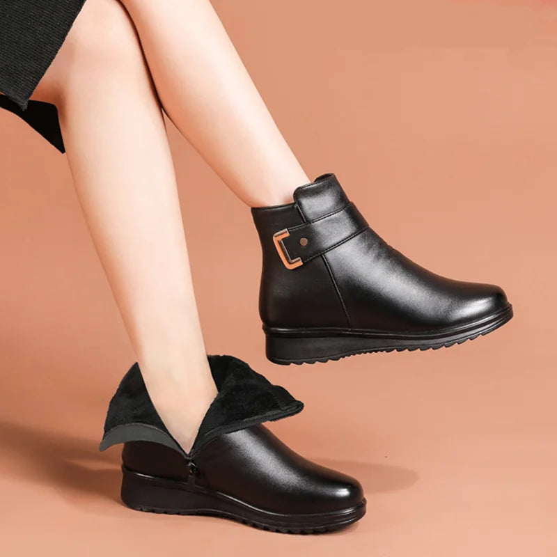 WW | Leah Orthopädische Wollstiefel mit Metallschnalle