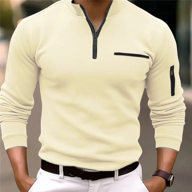 WW | Herrenpullover Mit Reißverschluss Und Taschen