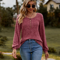 WW - Stilvolle Bluse Mit Langen Ärmeln Für Damen