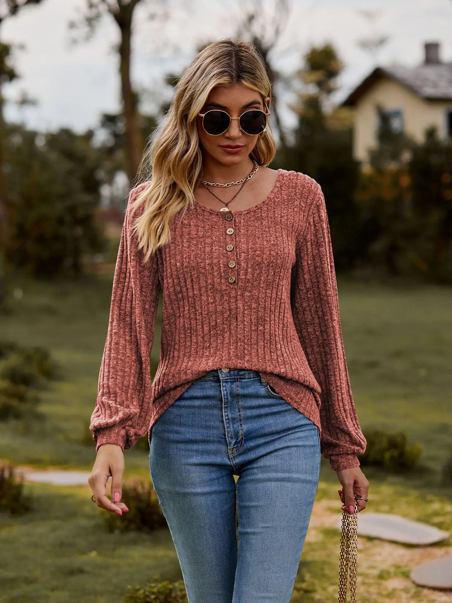 WW - Stilvolle Bluse Mit Langen Ärmeln Für Damen