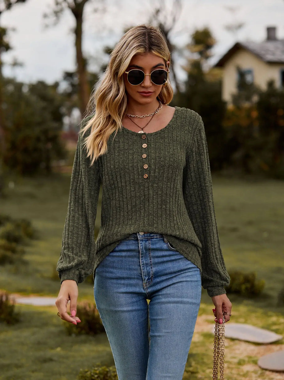 WW - Stilvolle Bluse Mit Langen Ärmeln Für Damen