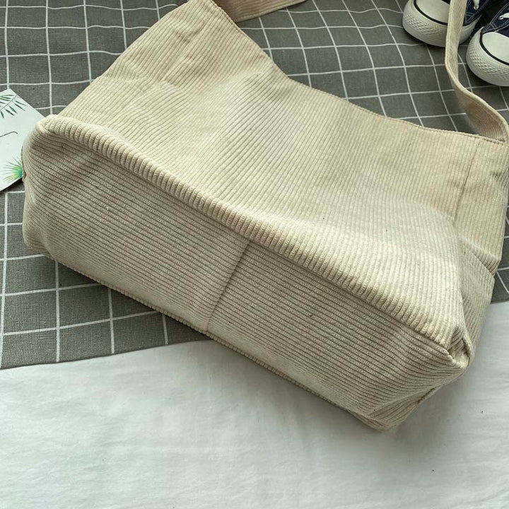 W&W Mode | Weite Corduroy Schultertasche