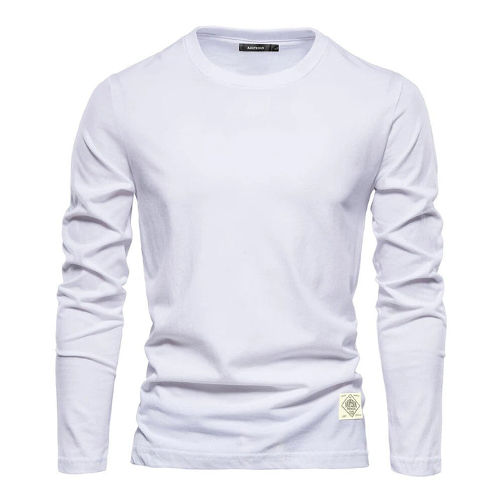 W&W Mode - Langärmeliges T-Shirt mit O-Ausschnitt