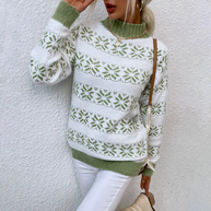WW | Strickpullover Mit Schneeflockenmuster Für Frauen