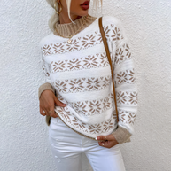 WW | Strickpullover Mit Schneeflockenmuster Für Frauen