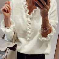 WW - Stylischer Pullover Mit Rüschen