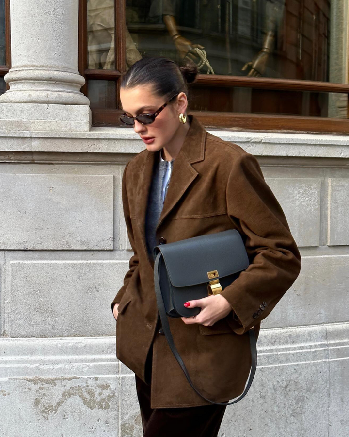 W&W Mode | und moderner Damen-Blazer aus Wildlederoptik