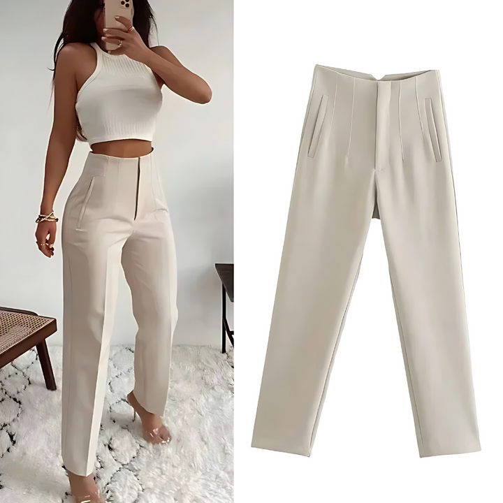 W&W Mode | Taillierte Damen Hose Traf Fashion