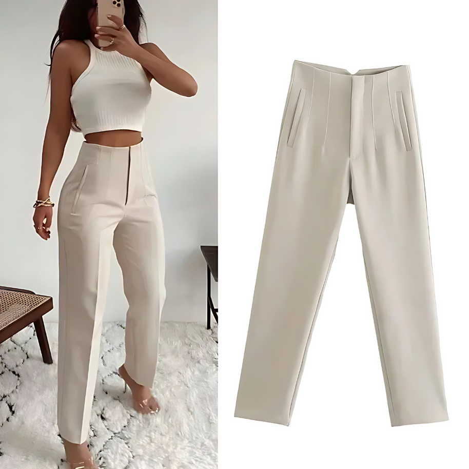 WW | Taillierte Damen Hose Traf Fashion