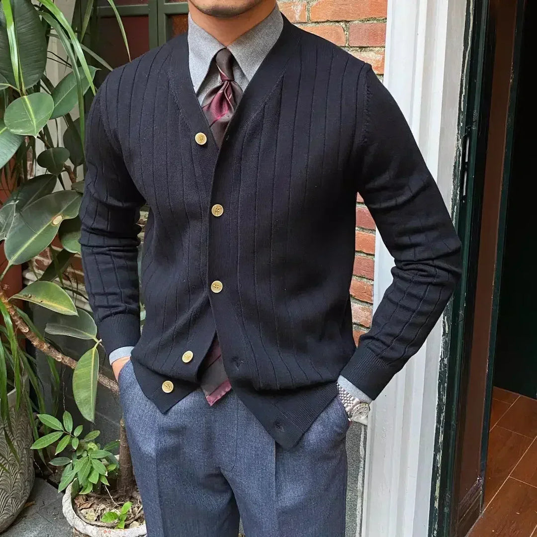 W&W Mode | V-Ausschnitt Herren Strickjacke Für Männer