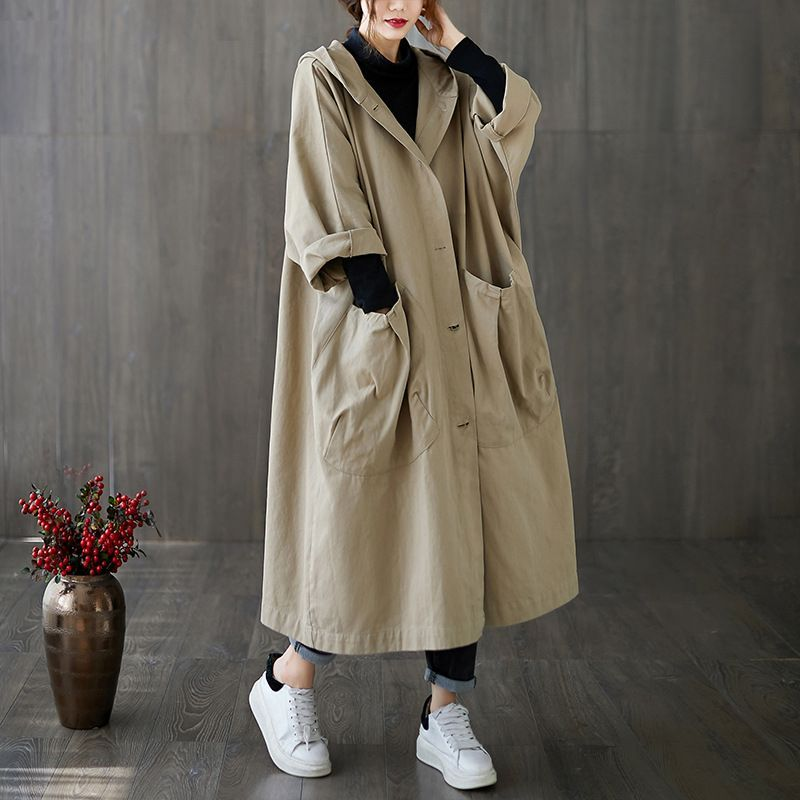 Oversize-Windbreaker-Jacke mit wasserabweisendem Material und Windschutz