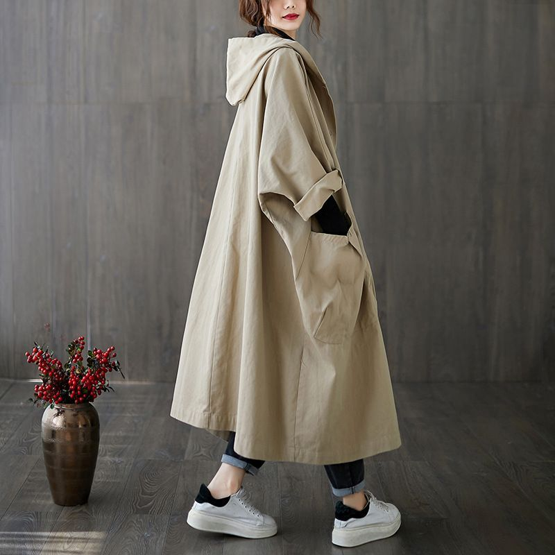 Oversize-Windbreaker-Jacke mit wasserabweisendem Material und Windschutz