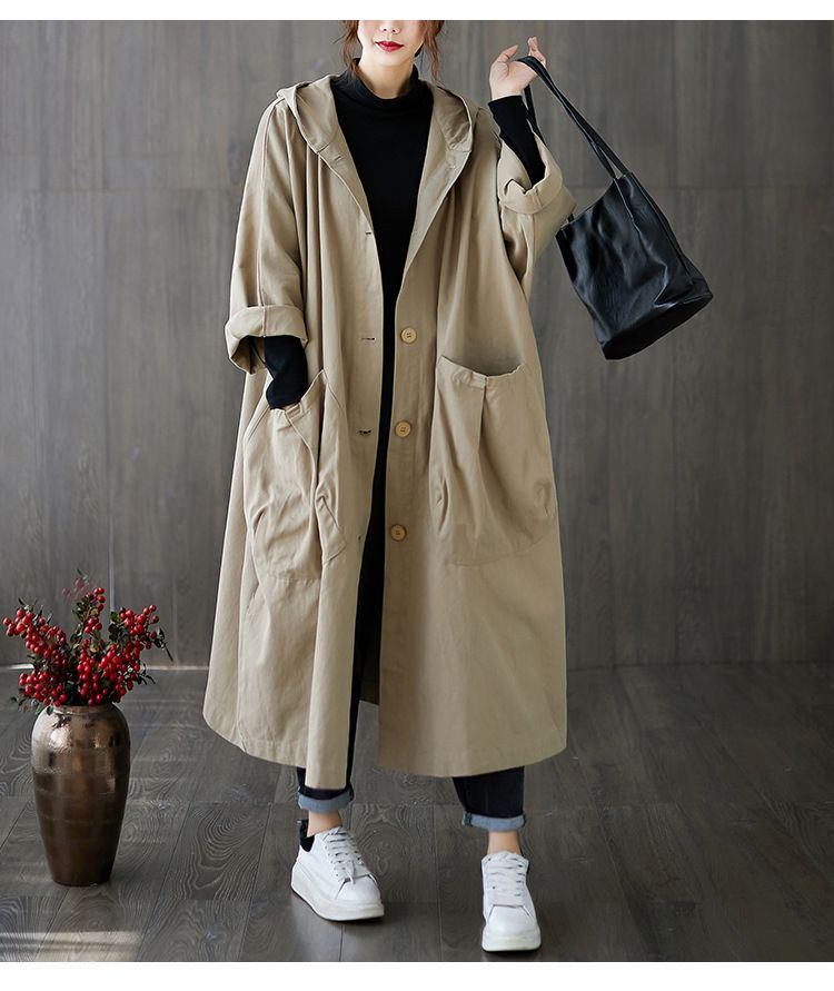 Oversize-Windbreaker-Jacke mit wasserabweisendem Material und Windschutz
