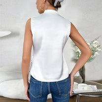 WW Elegantes ärmelloses Einfarbiges Top