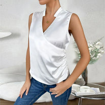 WW Elegantes ärmelloses Einfarbiges Top