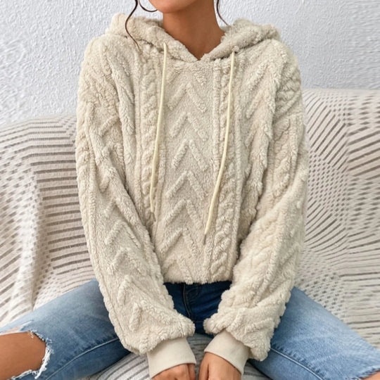 W&W Mode | Lässiger Herbst Teddy Fleece Hoodie für Frauen