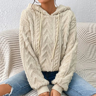 WW | Lässiger Herbst Teddy Fleece Hoodie für Frauen