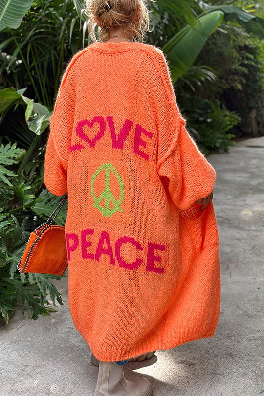 WW | Strickjacke Taschen Lockere Passform Übergroße Strickjacke Hippie Kleidung
