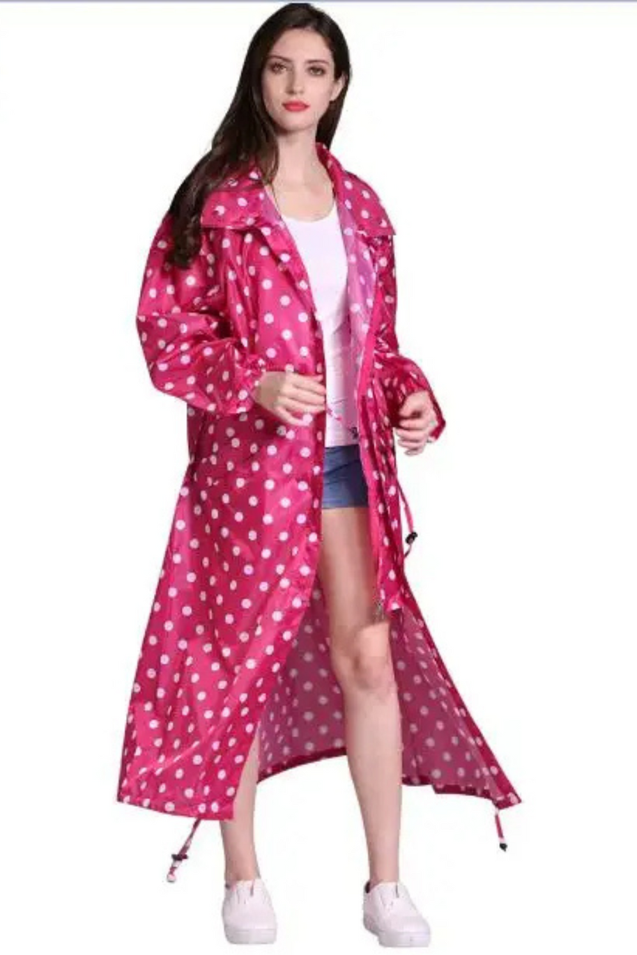 WW | Regenmantel Kapuze Taillenkordel Regenmantel Damen Wasserdichter Mantel